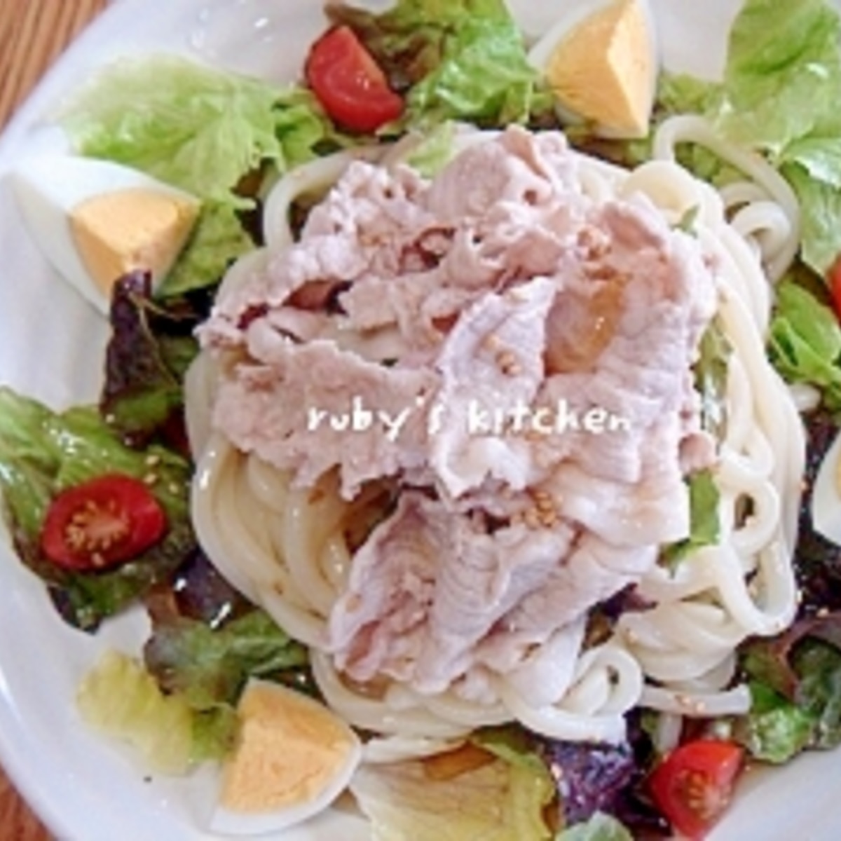 冷しゃぶサラダうどん レシピ 作り方 By Ruby Nao 楽天レシピ 冷しゃぶサラダうどん レシピ 作り方 By Ruby Nao 楽天レシピ